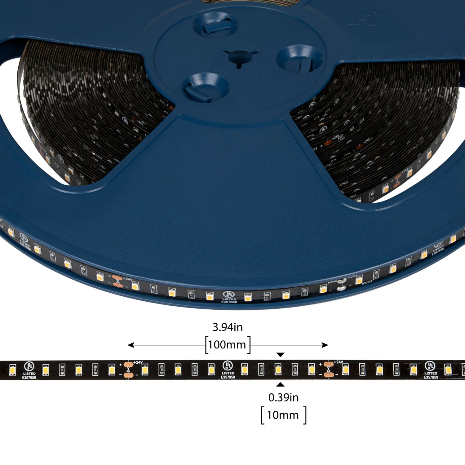 30m Black PCB White LED Strip Light - 90+ CRI Tape Light - 24V - IP20 - Contractor Reel - Image 2