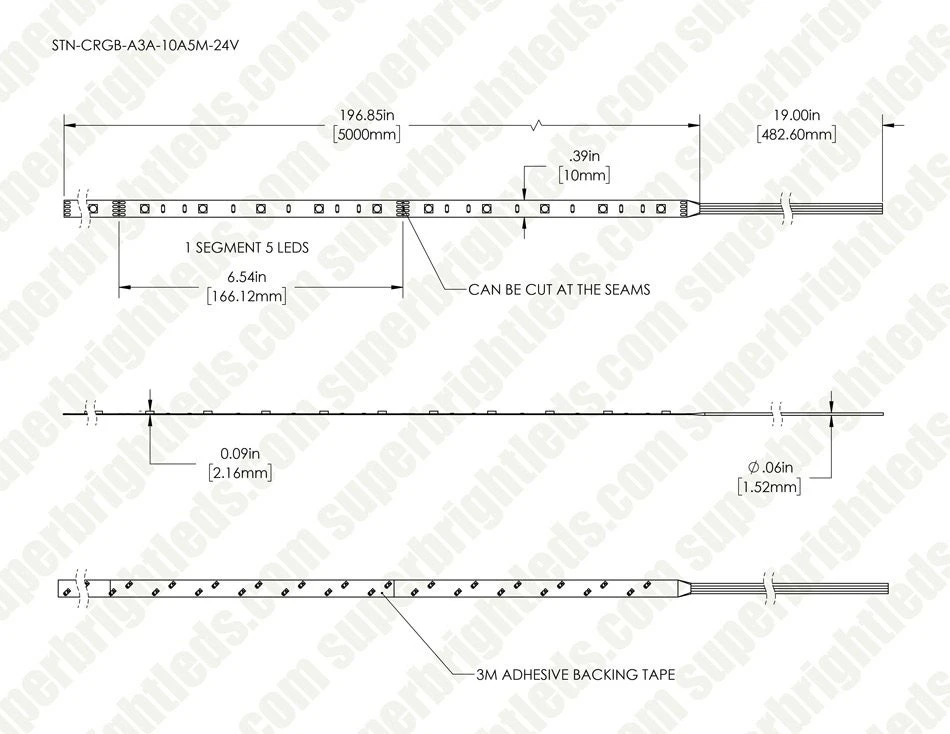 5m RGB High Density LED Strip Light - Color-Changing LED Tape Light - 24V - IP20 - RGB - 196.9in (16.40ft) - Image 15
