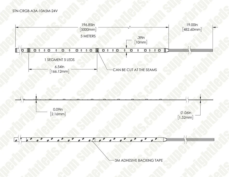 RGB LED Strip Light Kit - 5m Color-Changing LED Tape Light - 24V - Alexa / Google Assistant / Compatible Wi-Fi / Bluetooth Controller - Image 7
