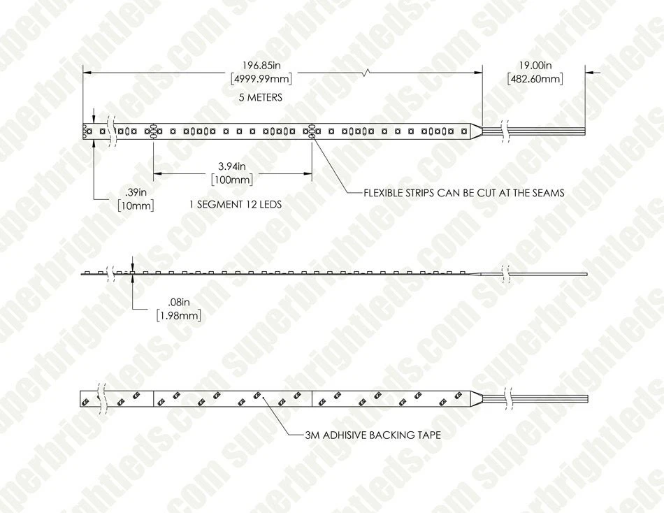 Tunable White LED Strip Light Kit - White LED Tape Light - 5m - Bluetooth Smartphone App Controlled - Image 11