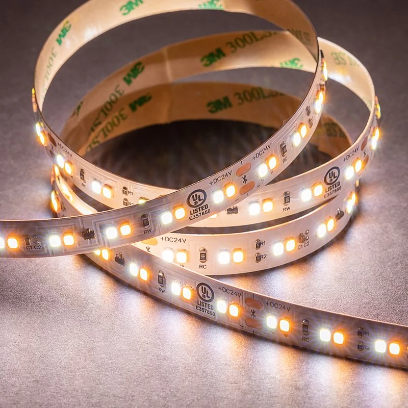 5m Dim-to-Warm White LED Strip Light - Dynamic Color Tape Light - 3000K–1800K - 90+ CRI - 24V - Image 4