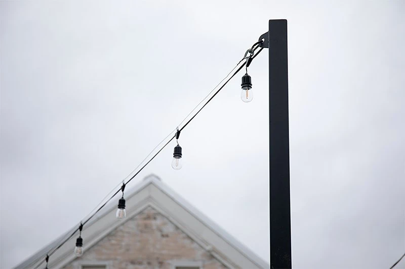 23' Outdoor Patio String Lights With 10 LED Filament Bulbs - Suspended Sockets - 2200K/2700K - Image 6