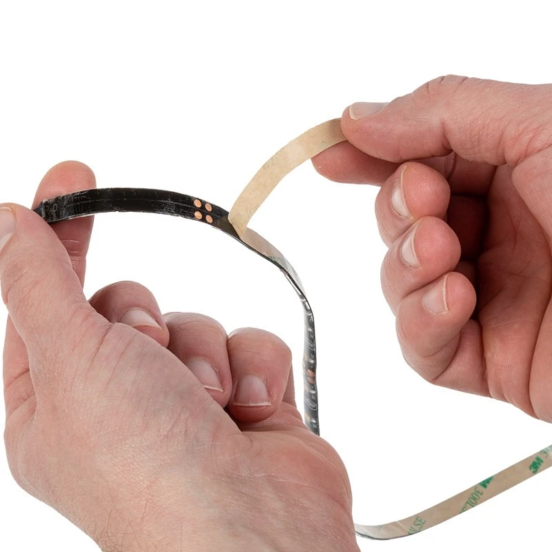 5m RGB LED Black PCB Strip Light - DynamicColor Series Tape Light - Dimmable - 12V - IP64 - Image 3