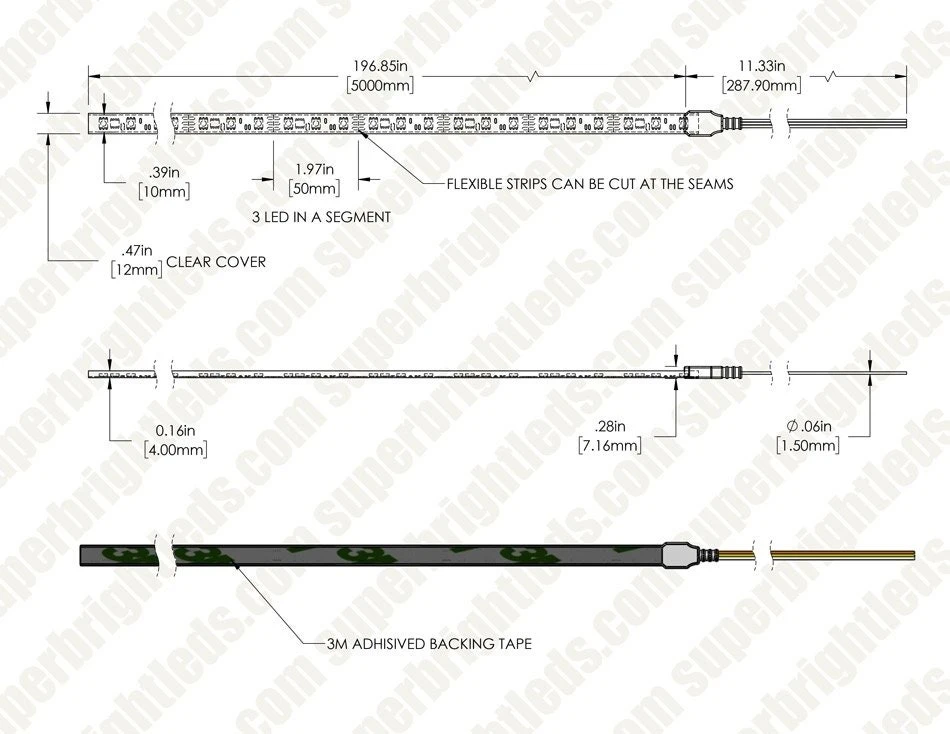 5m Digital RGB LED Strip Light - 18 LEDs/ft - Addressable Color-Chasing LED Tape Light - 12V - IP67 - RGB - Image 9