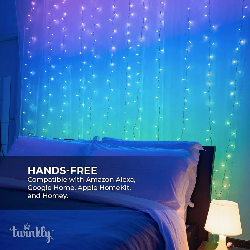 Twinkly Curtain - RGB+W LED Curtain Light String - App-Controlled - Generation II - 210 LED - 1.5x2.1m - Image 3