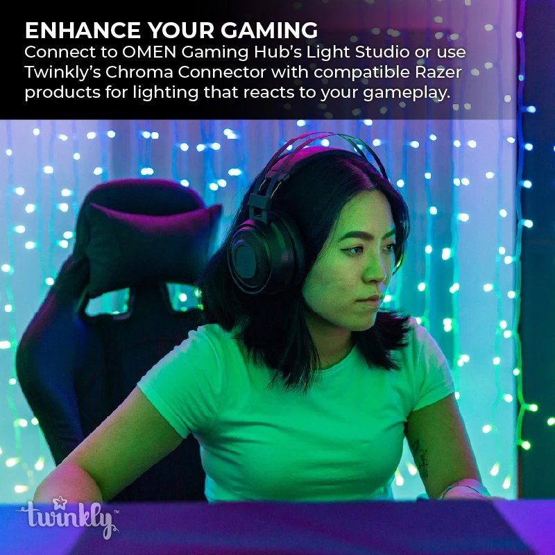 Twinkly Curtain - RGB+W LED Curtain Light String - App-Controlled - Generation II - 210 LED - 1.5x2.1m - Image 6