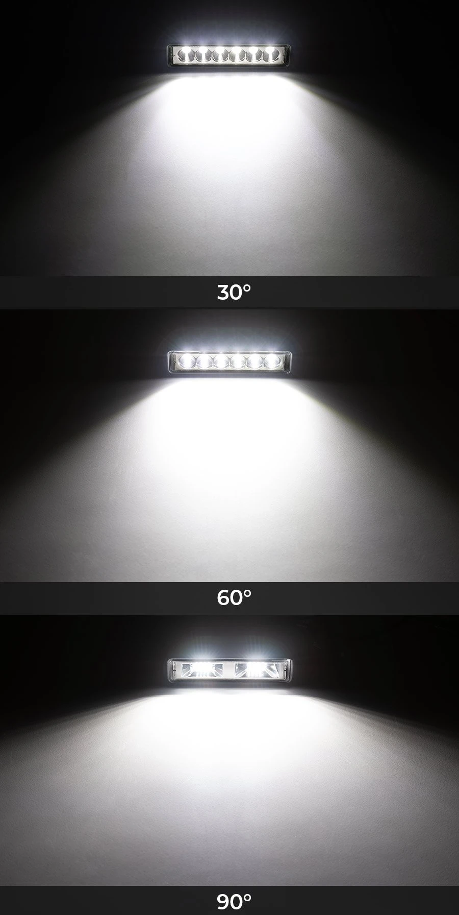 Off-Road LED Work Light / LED Driving Light - 6" Rectangle - 17W - 1,920 Lumens - 30 Degree - 2-Pack - Image 13