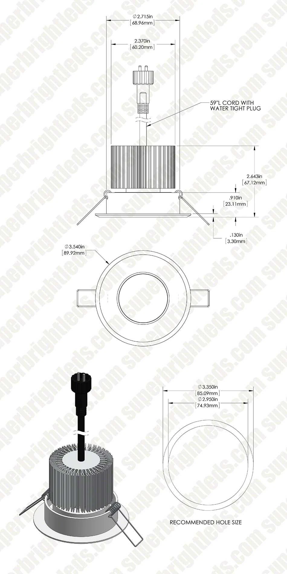 G-LUX RGB LED Flat Top In-Grade Well Light - 8 Watt - RGB With Sleeve - Image 14