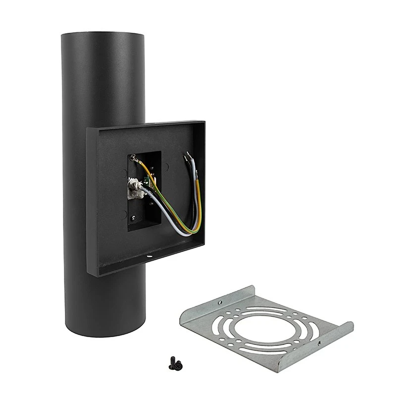 Up / Down Wall Sconce - 11" Black Round Cylinder LED Wall Light - 1400 Lumens - 3000K - Image 3