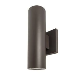 Up / Down Wall Sconce - 11" Bronze Round Cylinder LED Wall Light - 1400 Lumens - 3000K