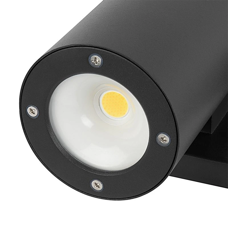 Up / Down Wall Sconce - 11" Black Round Cylinder LED Wall Light - 1400 Lumens - 3000K - Image 4