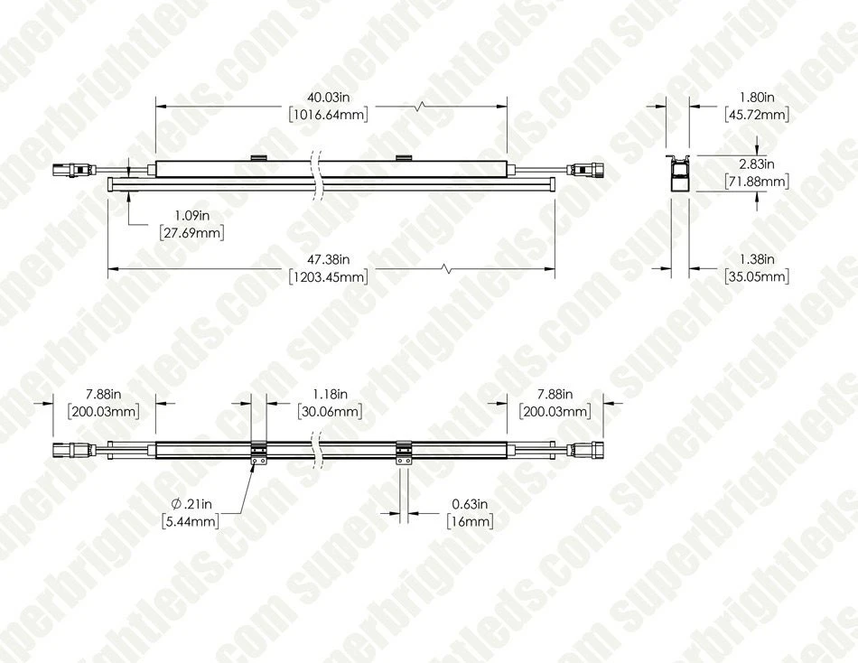 48" RGBW Linear LED Wall Washer - 25-Watt - DMX512 Compatible - 120-277 VAC - Image 8